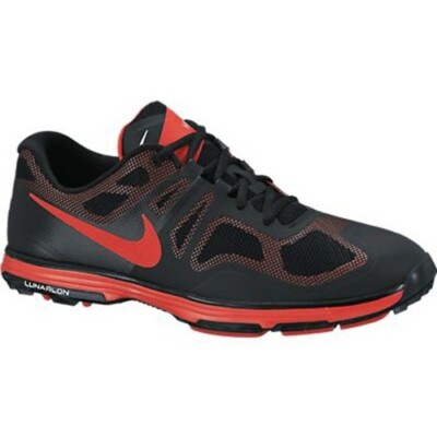 NEW! 2013 [9] Medium Men's NIKE Lunar Ascend Golf Shoes, 628340, Crimson/Black