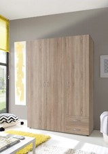 Armadio camera ripostiglio garage 3 ante e 2 cassetti in legno laminato rovere