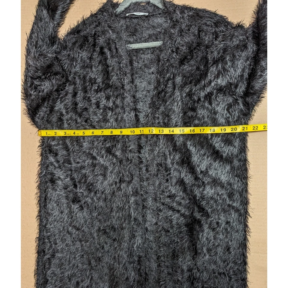 Cárdigan largo negro de piel sintética MANGO talla XS Foto 4 de 4