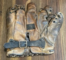 RHT Vintage AJ Reach Joe Cronin Model Leather Baseball Glove Buckle 1930s Mitt