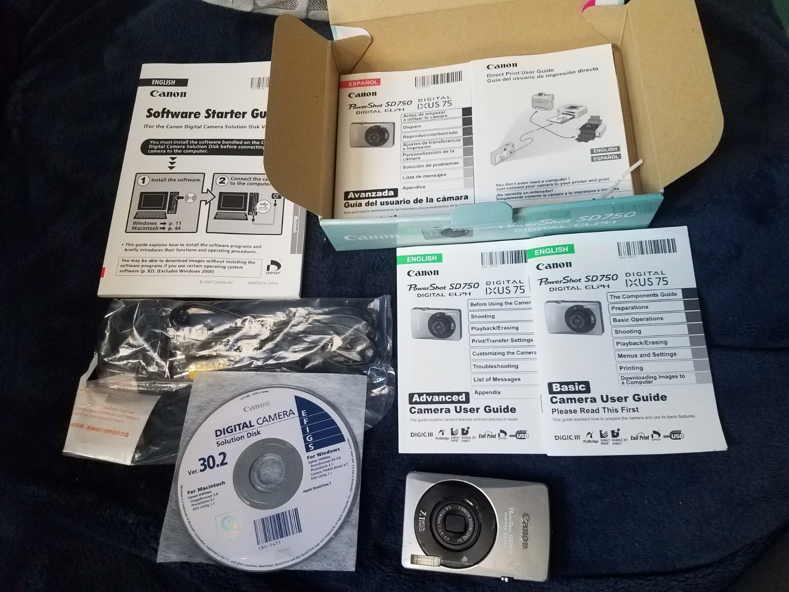 Canon PowerShot Digital ELPH SD750 / Digital IXUS 75 7.1MP Digital Camera -  Silver for sale online | eBay