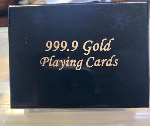 24k Gold Foil Poker Playing Cards With Matching Box SKULL Design