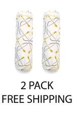 Baby Blankets Swaddle Muslin Gold Arrow Pattern Organic Cotton Bamboo 2 PACK