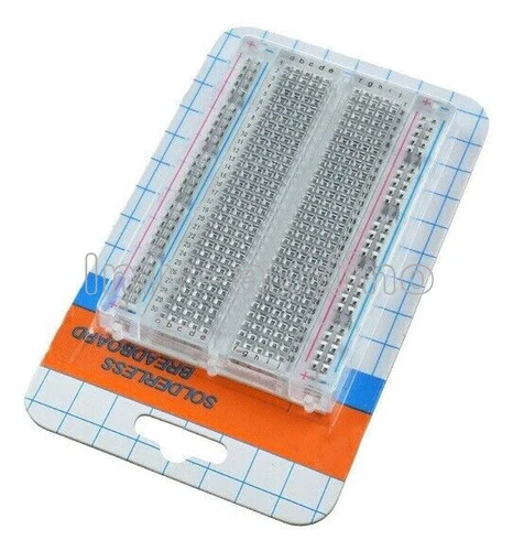 Mini Universal Clear Solderless Breadboard 400 Contacts Tie-Points Available