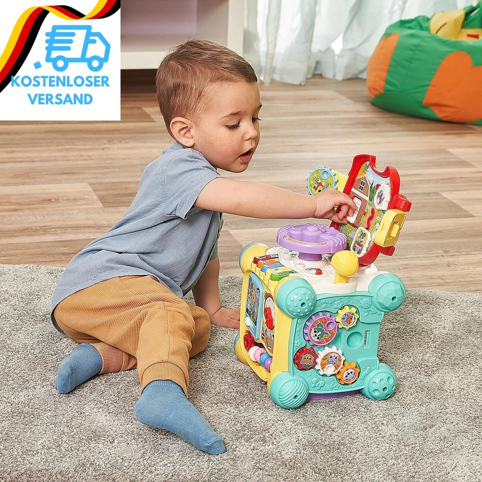 Vtech Baby Spielspaß-Entdeckerwürfel – Interaktiver Spielwürfel Mit Musik, Forme - Bild 4 von 4