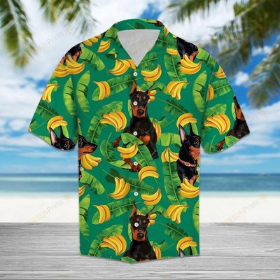 Doberman Pinscher Tropical Hawaii Shirt Cotton Casual Button Down Short Sleeves Hawaiian Pocket Shirt Unisex Full Print for Tropical Summer Holiday Vacation Full Size Doberman Pinscher Tropical Hawaii Shirt Cotton Casual Button Down Short Sleeves Hawaiian Pocket Shirt Unisex Full Print for Tropical Summer Holiday Vacation Full Size