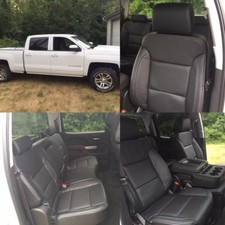 2014-2015-2016-2017-2018 Silverado Crew Cab Lt Katzkin Black Leather Seat Covers