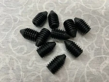 10 Pcs 3/8" - 16 X 5/8" Black Oxide Socket Set / Grub Screws CONE Point