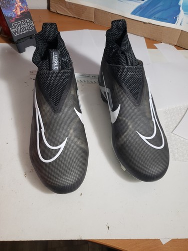 New Nike Alpha Menace Elite 3 Football Size 12 / CT6648 001 Black Hidden laces - Picture 2 of 10