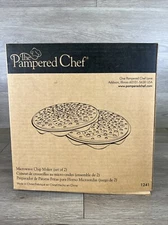 The Pampered Chef - Microwave Potato Chip Maker 1241  - 2 pc Set NEW