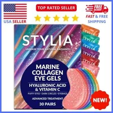 Under Eye Patches Mask For Dark Circles & Puffy Eyes (30 Pairs) Marine Collagen