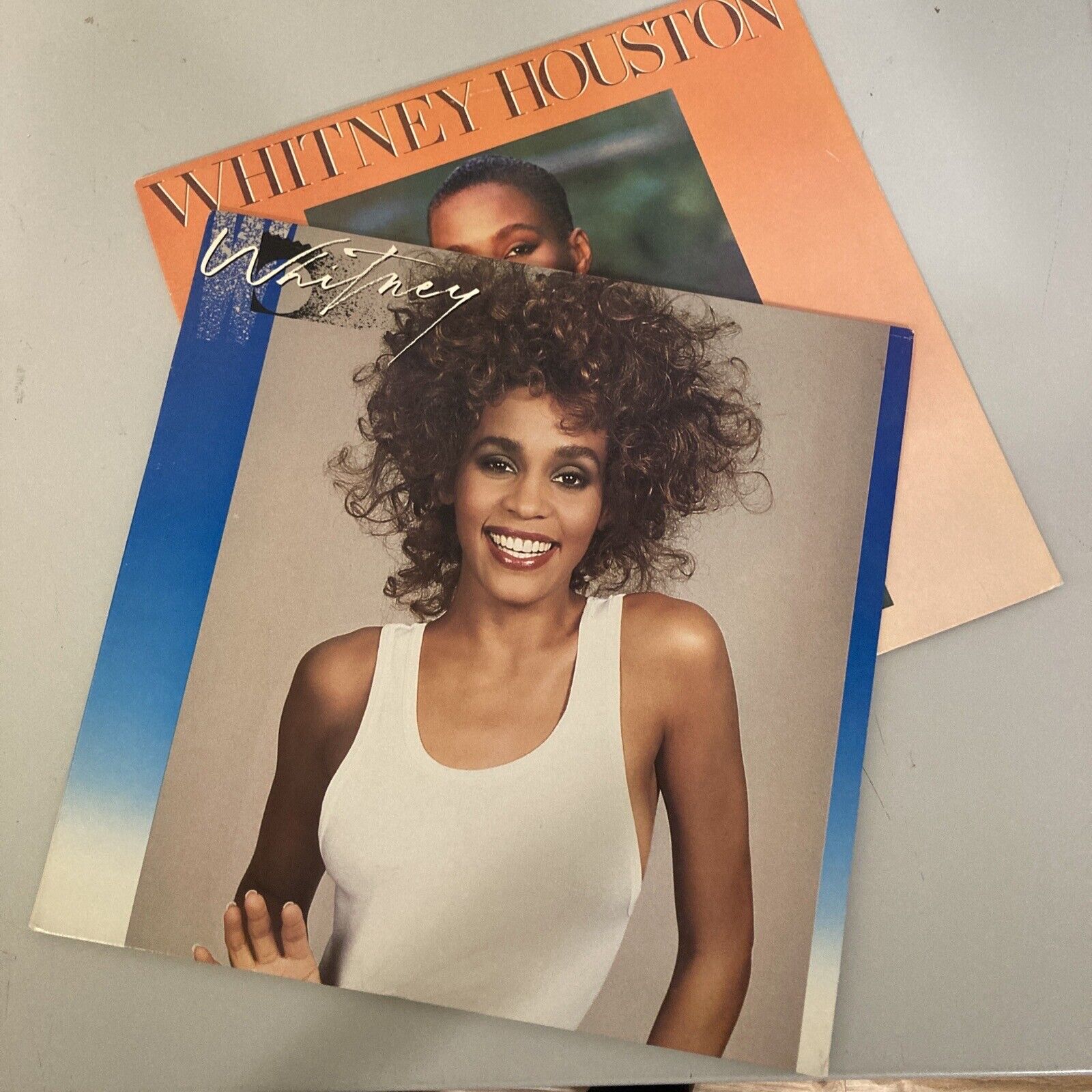 Two Whitney Houston LPs - S/T and “ Whitney” 