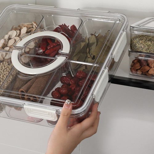 2PCS 288Oz Divided Serving Tray,6 Compartments Fruit Candy Nut Snack Storage Box - Picture 11 of 20