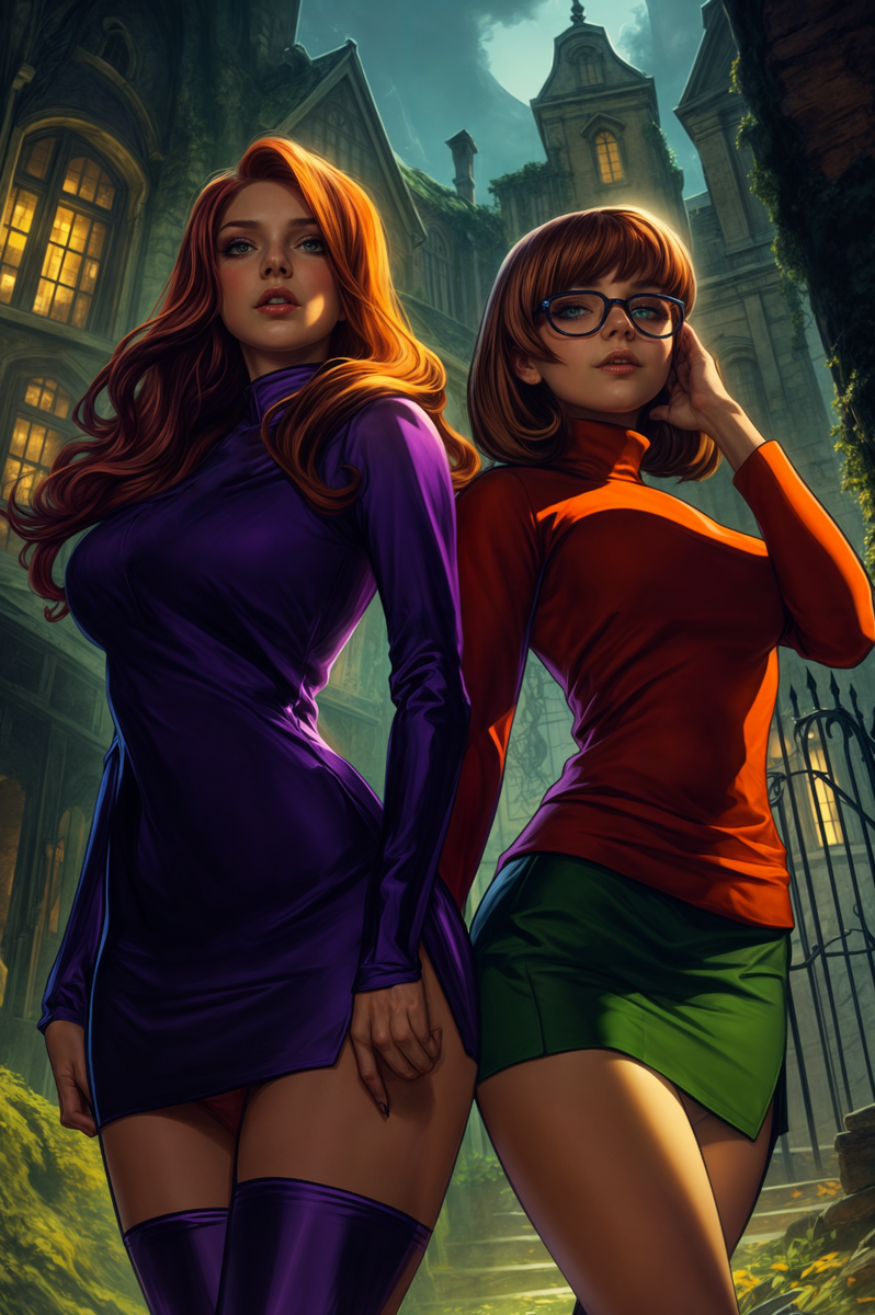 VELMA & DAPHNE Fine Art Print 13x19 Limited 1 of 30 Scooby-Doo NO