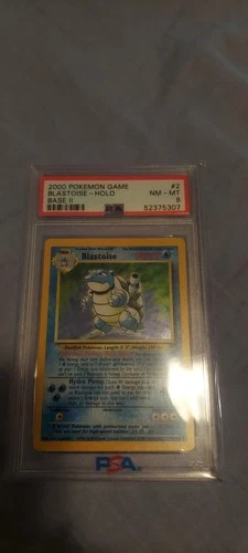 Pokemon Blastoise Base Set  2 PSA 8