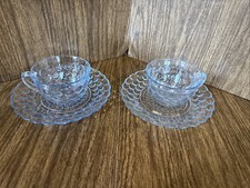 Set of 2 Anchor Hocking Blue Bubble 7oz Coffe...