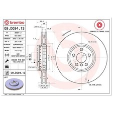 Bremsscheibe vorne links für Toyota Supra DB | 26220147