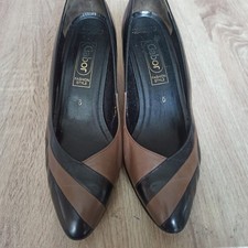 Damen Pumps 5 Schwarz/Grau Leder Gabor