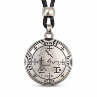 Erzengel Samael Sigil AnhäNger Zinn Talisman StäRke Halskette Okkult 33 Zoll ...