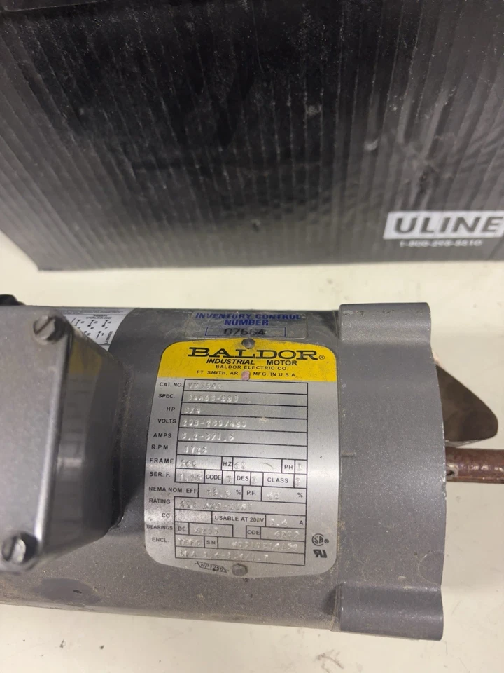 Baldor VM3542 34A63-883 3/4 .75HP 208-230/460V 3PH 1725RPM 56C Frame TEFC Motor - Image 2 of 4