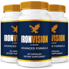3 Pack Iron Vision Capsules   IronVision Premium Eye Health Supplement  Natu...