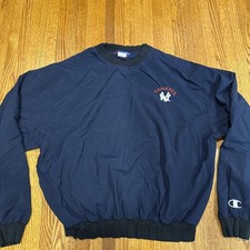 Vtg 90s New York Yankees MLB Pullover Nylon Sewn Jacket Size XL Champion