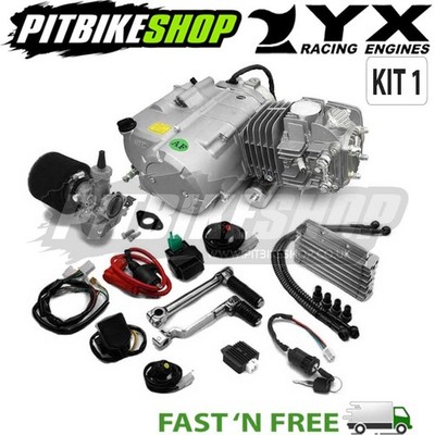 YX140 Pitbike Motor Elektrostart Halbautomatik 1P56FMJ 140cc Ölkühler Elektrik