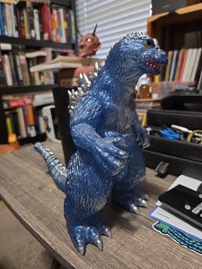 Giga Brain Godzilla 1962 King-goji Soft Vinyl Figure Blue Glitter Sparkle Silver