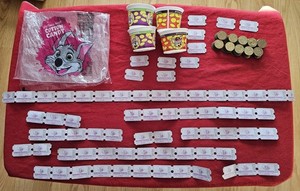 Chuck E Cheese Ticket Lot Vintage Modern Mixed Bulk Arcade Prize Tokens Cups