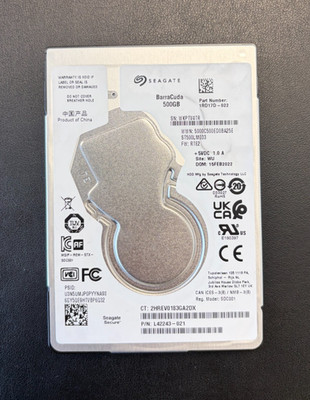 Seagate BarraCuda 500GB Secure Encrypted Festplatte HDD 7MM SGT L42243-021