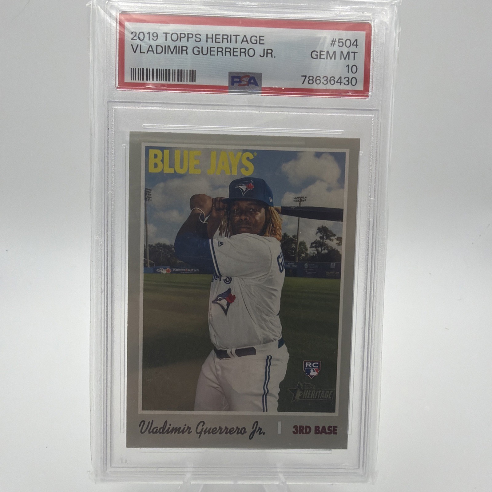 2019 Topps Heritage #504 Vladimir Guerrero Jr. PSA 10 ROOKIE RC
