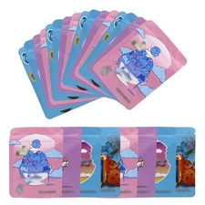 Resealable Mylar Foil Bags 3.5g Smell Proof Zip Seal Food Snack Pouches