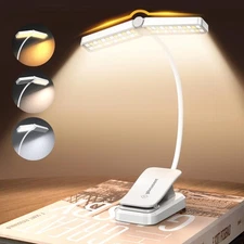 Wingy Book Light, 48 LED Reading Light with Sleep Aid & Timer, 2-Switch, 5 Br...