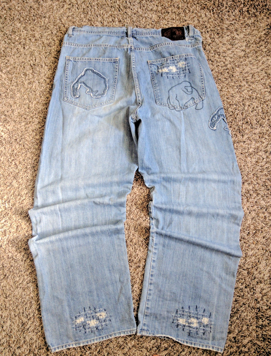 激レアG-RAP Casual-One Walking the Earth RARE VTG Baggy 50 Cent Rapper 38x34 G-UNIT JNCO style Wide Heavy