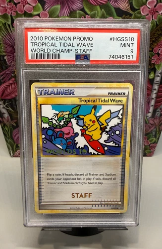 Tropical Tidal Wave Pokémon Promo HGSS18 Staff 2010 PSA 9