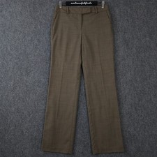 Ann Taylor Pants Womens 2 Brown Taupe Straight Leg Lined Trousers Career Office