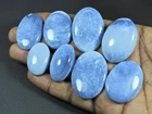 315Cts. Natural Owyhee Blue Opal Oval Cabochon Loose Gemstone 08 Pcs Lot