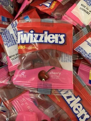 Twizzlers Cherry Nibs 3 Pound Box Fun Size Mini Treat Size Purim Kosher Candy