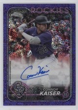 2024 Topps Chrome Rookie Purple Speckle Refractor 44/299 Connor Kaiser Auto 03d4