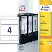 Avery Zweckform Ordneretiketten L4761-25 Weiß, 30 Blatt