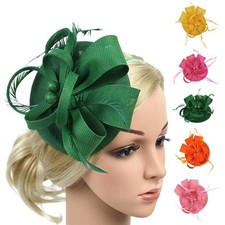 Run wedding women Pillbox Hut Fascinator Derby Party headband clip