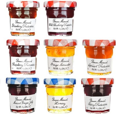 Assorted Preserves - Strawberry, Apricot, Raspberry, Orange, Cherry, Honey,
