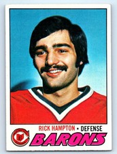 1977-78 Topps #63 Rick Hampton Creases Cleveland Barons