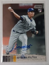 2020 Topps Stadium Club RC On Card Auto Andres Munoz #AAM (AU, RC) Padres