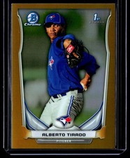 1-2014 Bowman Chrome Gold Refractor Alberto Tirado Blue Jays 44/50 #BCP8