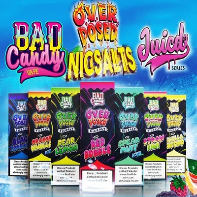 Bad Candy JUICD SERIES Overdosed Nicsalt E-Liquid für Vape mit 10/20mg Nikotin