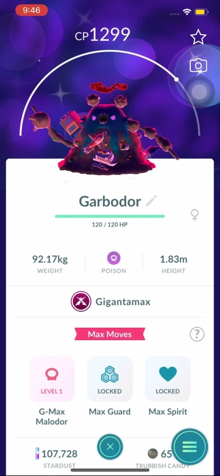 Shiny Gigantamax Garbodor✨mini PTC 20k✨(read description) - image 2 of 2