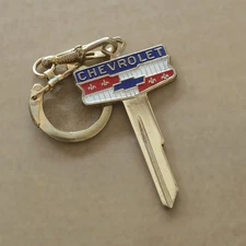 Gold Plated Chevrolet Crest Key Blank & Ring 1935-1966