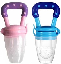 Yummy Baby Fresh Fruit Food Feeding Teether 2 Pack , Multicolored