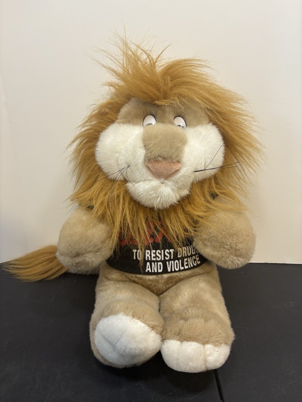 VTG DARE Plush Lion 1994 DARE America Resist Drugs And Violence